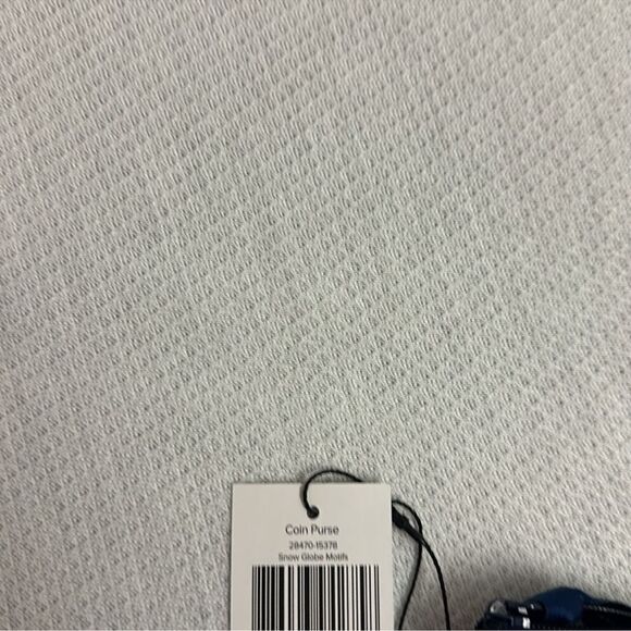 Vera Bradley Snow Globe Motifs Navy Christmas Coin Purse Mini Wallet - Picture 11 of 11